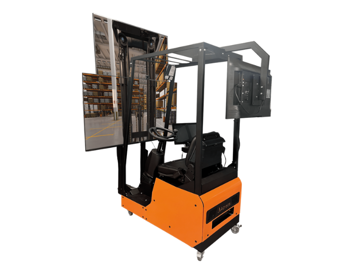 Chariot élévateur sur simulateur